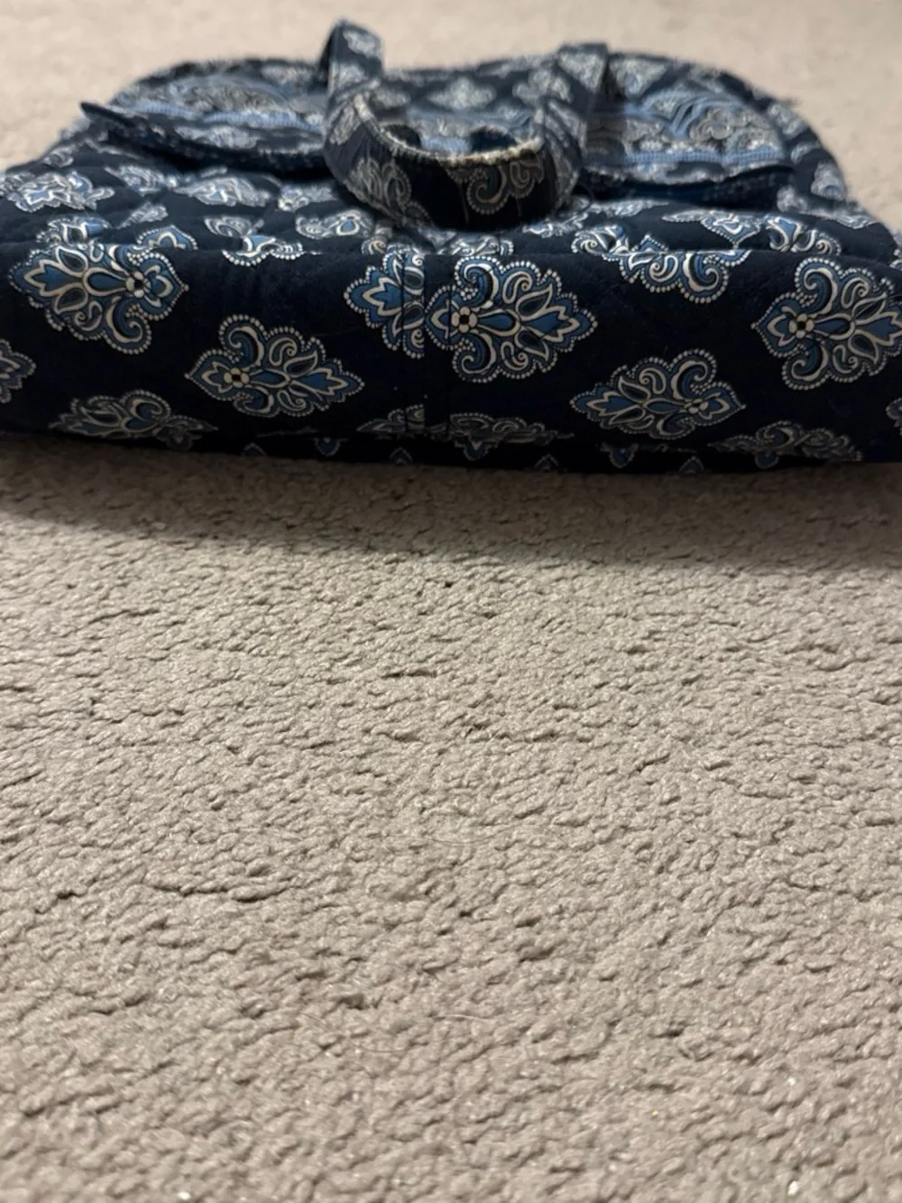Quilted Navy Patterned Tote Bag Vera Bradley